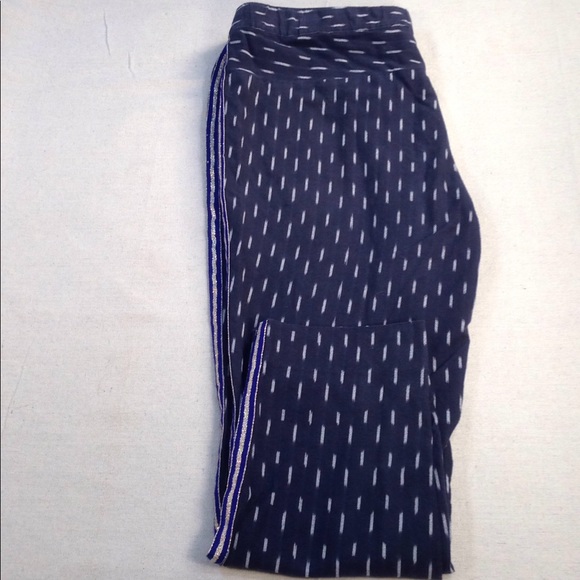 J CREW Beach Pant Metallic Ribbon Navy Ikat 6 - Picture 4 of 8